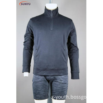 Men's standcollar sweatshirt without hood